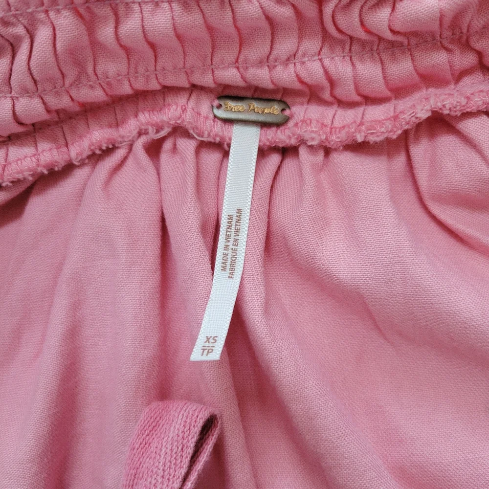 Free People Keegan Oversized‎ Tunic Dress Pink With Stripes Size XS